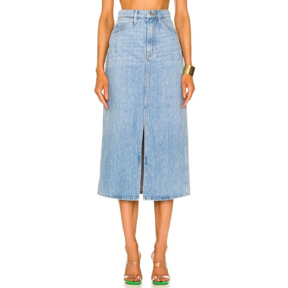 FRAME Le Italien Maxi Midi Denim skirt in Turin size 32 - Picture 1 of 7